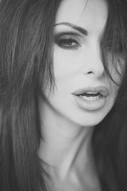 Kadın yüzü. Kızlar etkileyen konular. Erotik kadın portre