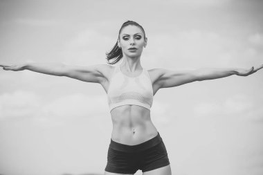 Yüz moda kız ya da kadın web sitenizde. Senin advertisnent kız yüz portre. Seksi kadın tarining açık