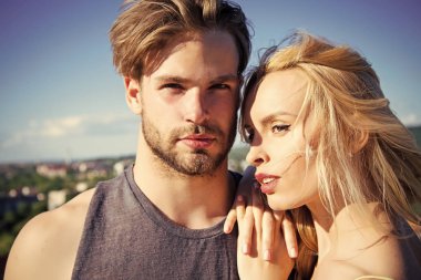 İki aşık. Mutlu aile, gelecekteki ilişkilerin.