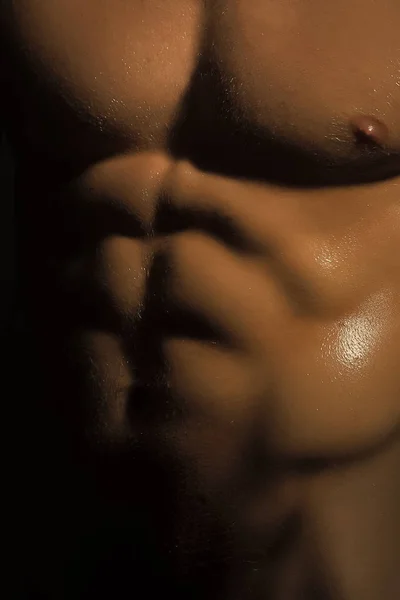 Muscular male belly