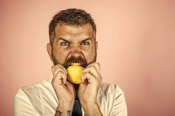 幸せな男。ベジタリアン、健康とウェルビーイング. — ストック写真