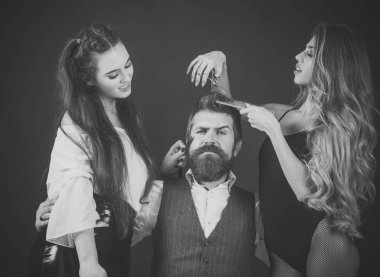 berber dükkanı. Arkadaşlar Kuaför Salonu, lgbt.