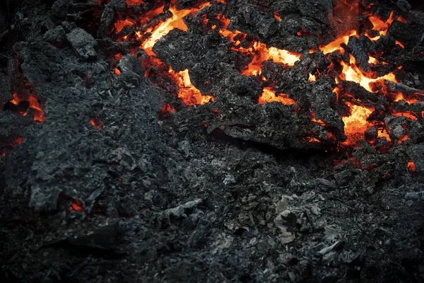 Magma teksturowanej powierzchni stopiona skała — Zdjęcie stockowe