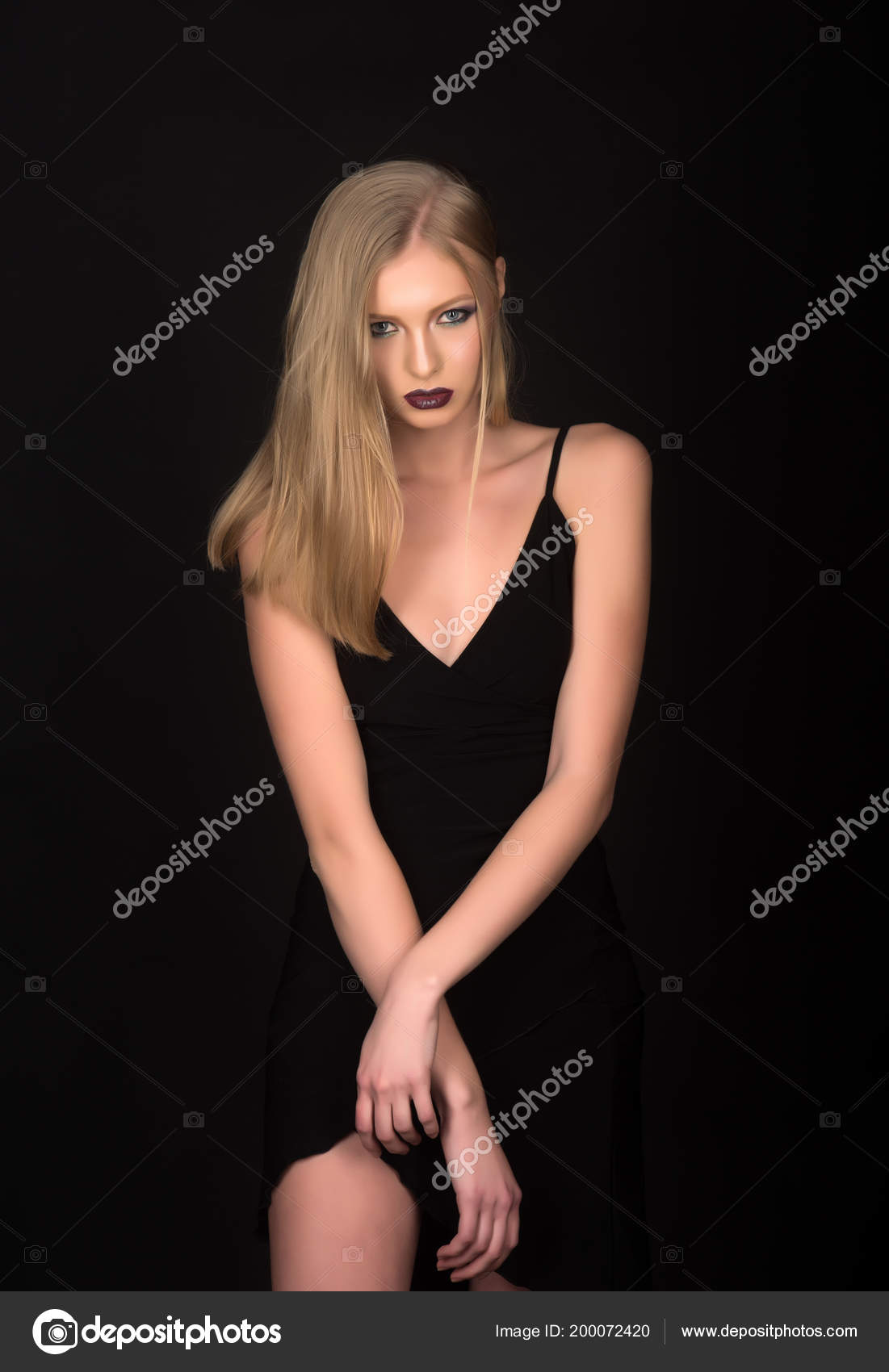 Elegant Style Of Sensual Girl Sexy Woman With Blonde Hair
