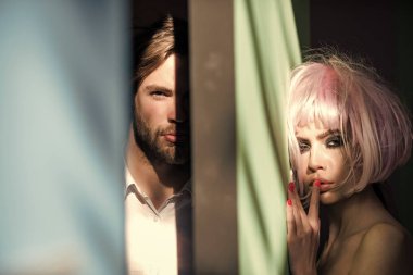 Güzellik moda portre. Ayırma, kavram bölme