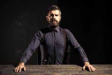 Mülakat kavramı. İşadamı veya tablo CEO'su.