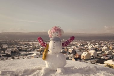 Kış etkinliği ve parti. Noel veya Noel dekorasyon.