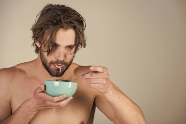 Sağlıklı kahvaltı. Gıda ve güzellik, sağlık.