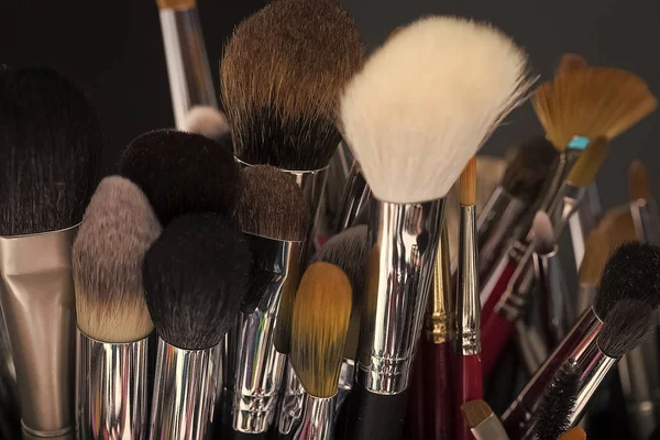 Tools for makeup. Set of make-up brushes — Stock Photo, Image