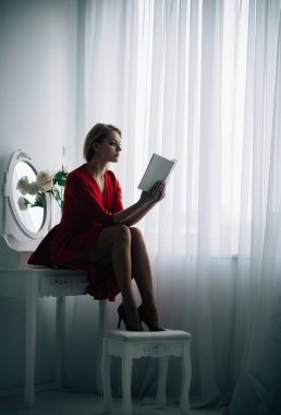 bilgi alma. kadın ilginç kitap hakkında bilgi edinme. bilgi kadın vintage odası alma. Başlarken bilgi kavramı. yoğun çalışma günü.