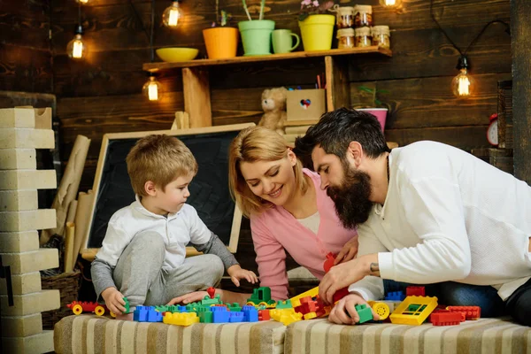 Preschool concept. Preschool education. Preschool child play with toy bricks. Preschool training group