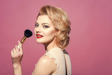 Makyaj fırça, Retro kadın vintage,