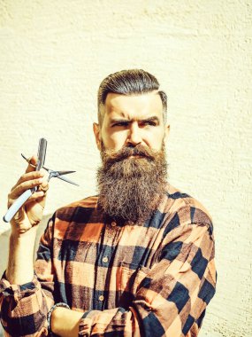 Genç adam hipster Kuaför