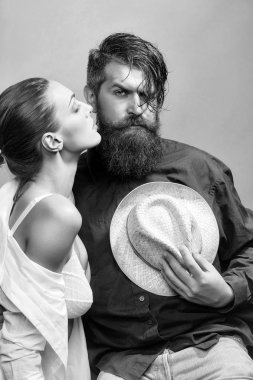 Genç şık seksi çift şapkalı