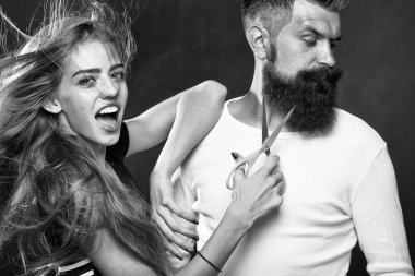 Şık çift makas ile