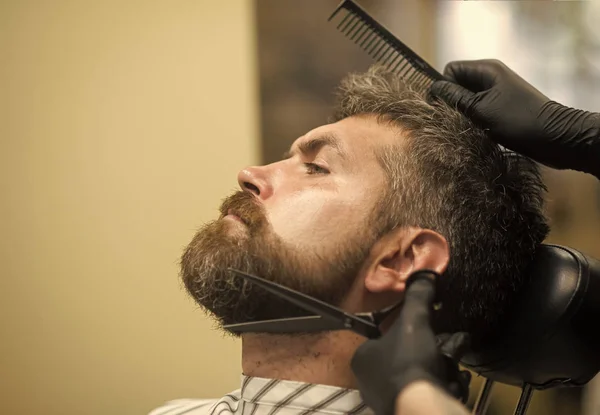 Haircut of bearded man, archaism.