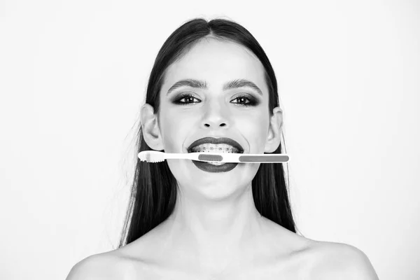 Hygiène dentaire, concept de santé buccodentaire, sensations et émotions, dentiste — Photo