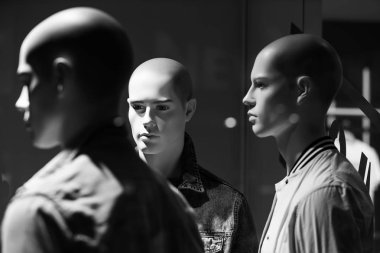 manken veya insan yüzü insanlar konuşma, moda taklit mankenle