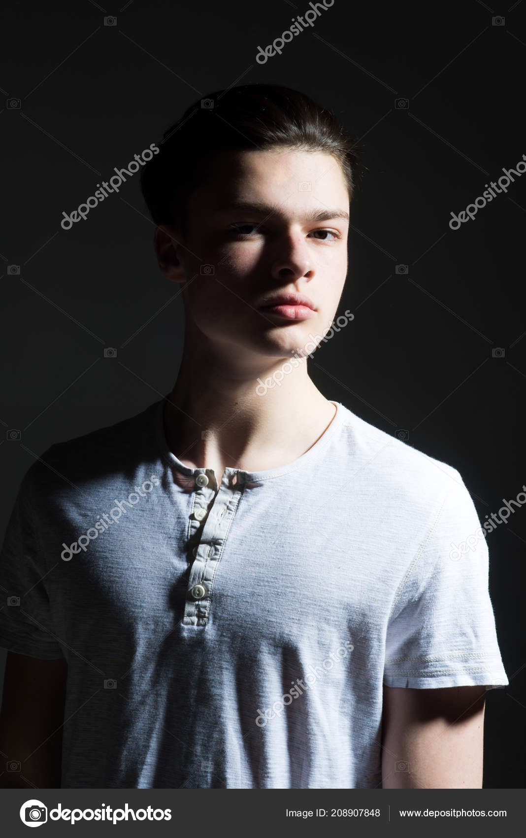 Macho With Stylish Long Haircut Masculinity Concept Man With