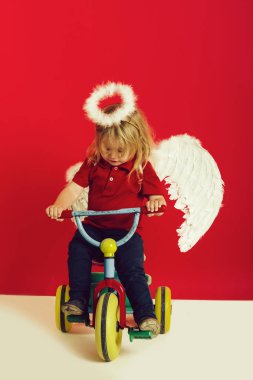 tebrik, Bisiklet güzel aşk tanrısı Sevgililer için melek çocuk