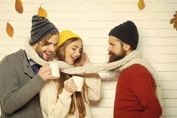 Men and woman, happy family fashion.