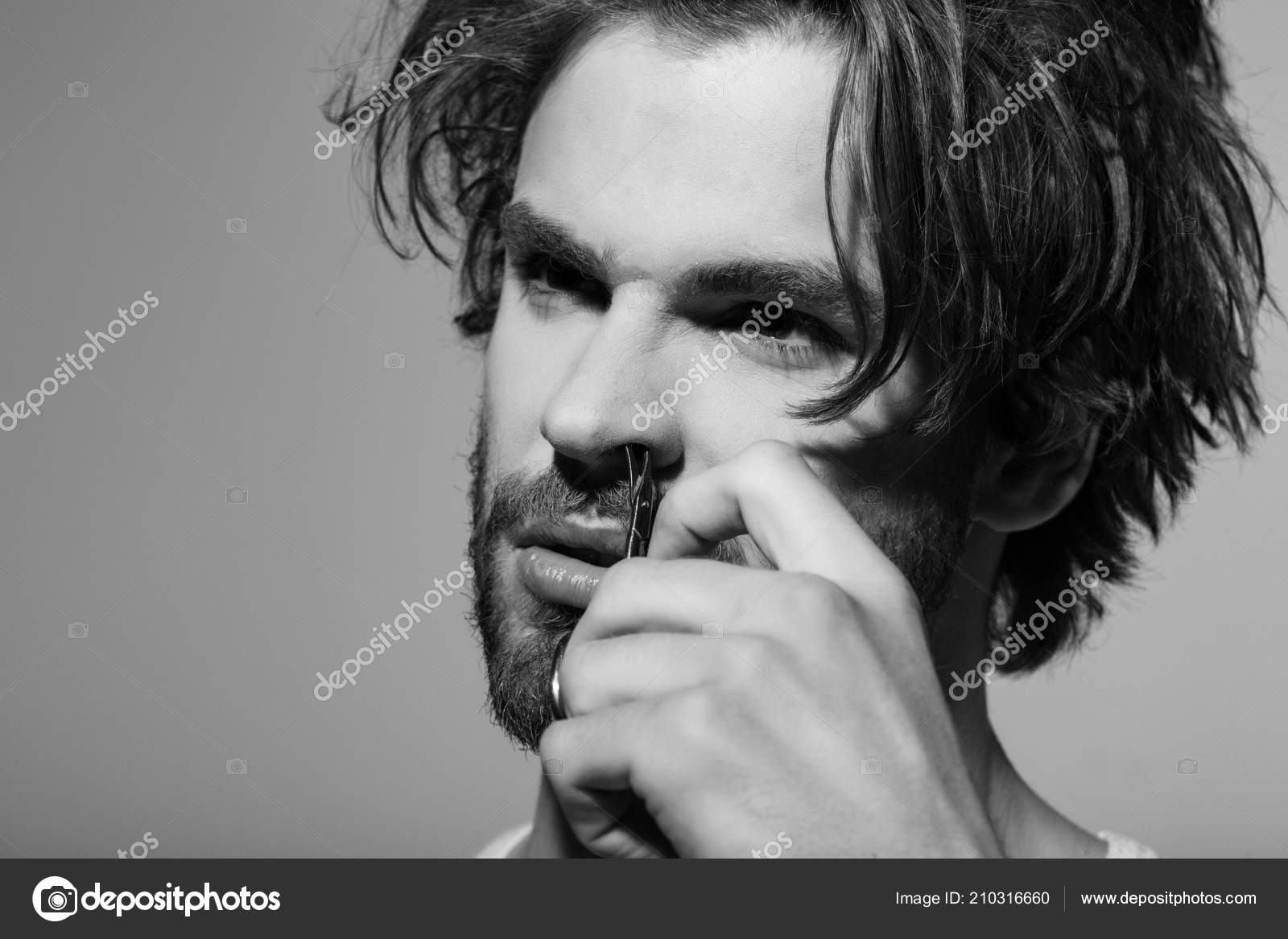 Barber Long Stylish Hair Beauty Fashion Barbershop Hairdresser