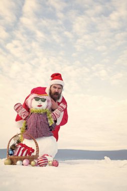 Sürpriz hipster kırmızı xmas kostüm