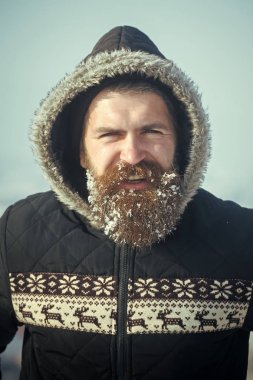 Hipster ceket ve hood.