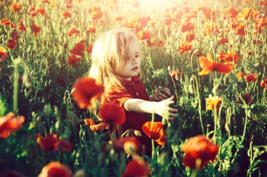 alan çiçek çocuk veya küçük çocuk ile