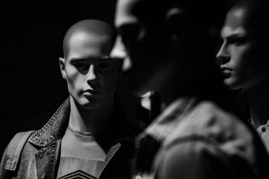 manken veya insan yüzü insanlar konuşma, moda taklit mankenle