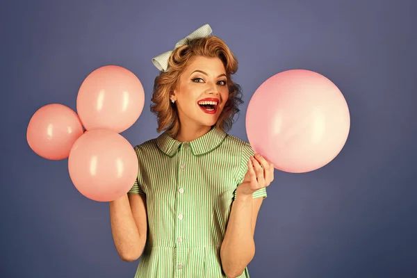 Birthday, vintage, pinup, celebration. — Stock Photo, Image