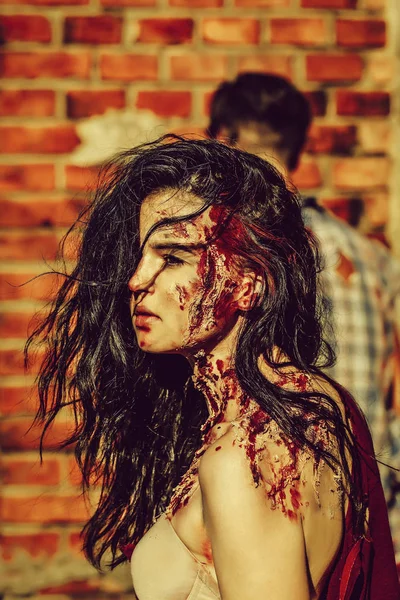 Maldita chica zombi. — Foto de Stock