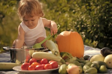 Şirin çocuk piknik