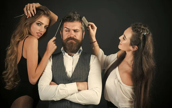 Freunde im Friseursalon, lgbt. — Stockfoto