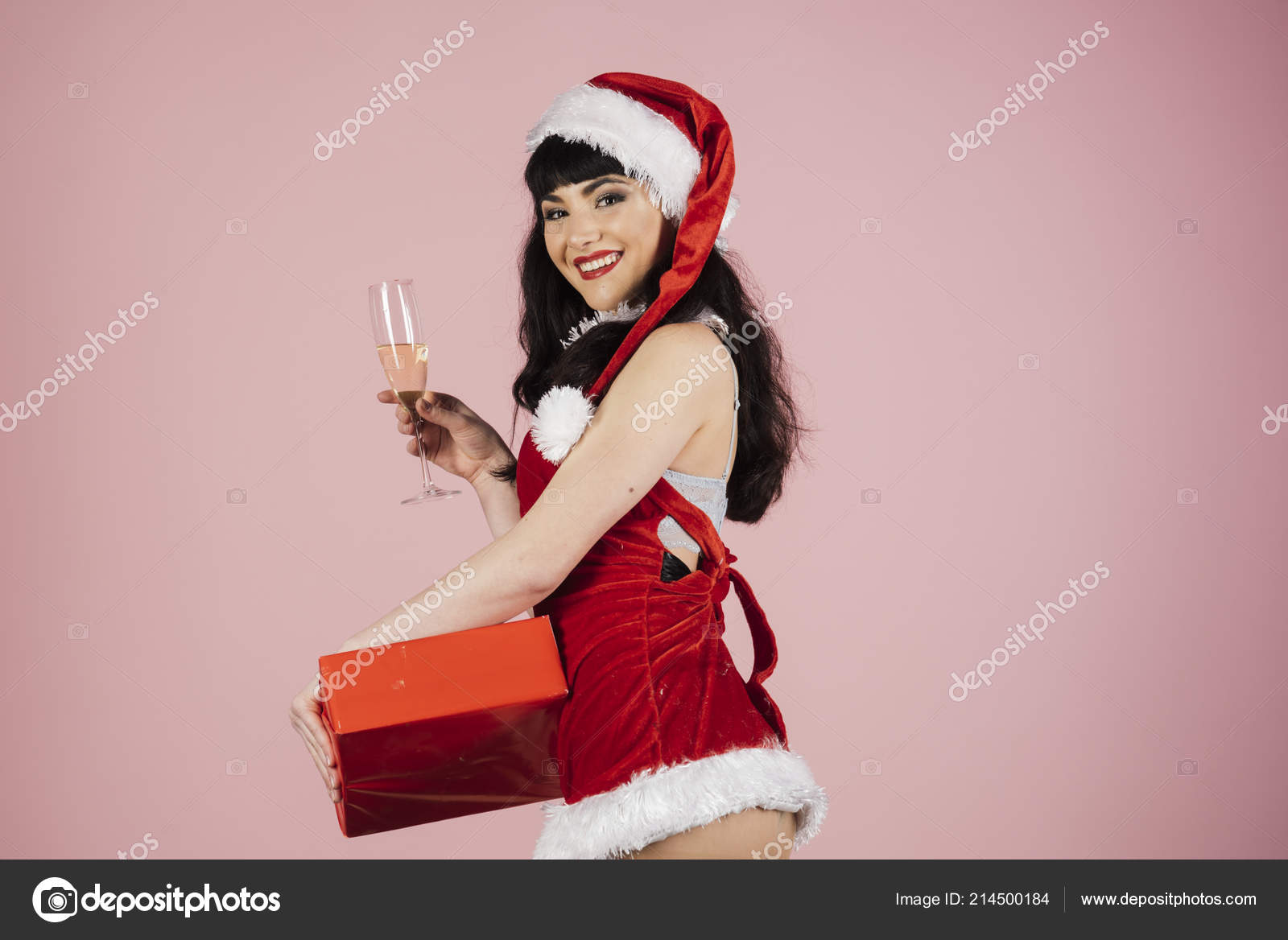 pink santa costume
