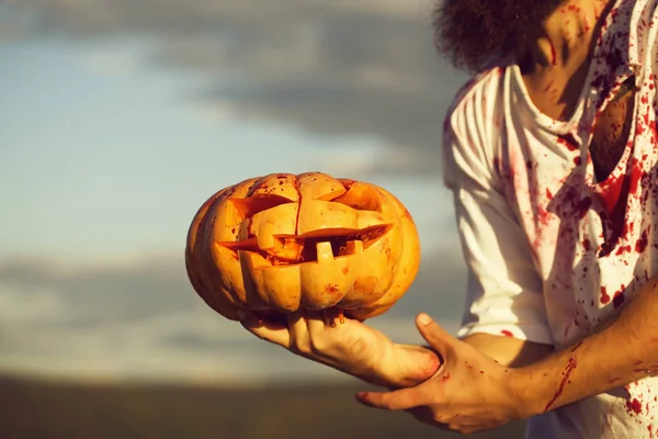 Zucca tradizionale di Halloween — Foto Stock