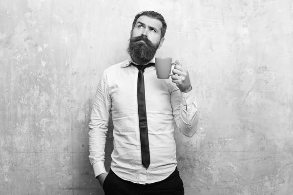 işadamı ile sürpriz yüz içecek çay kahve Kupası