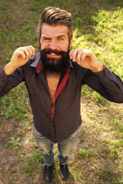 Vista superior del hombre con barba —  Fotos de Stock