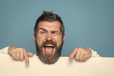 Adam ya da mavi zemin üzerine sakallı adam.