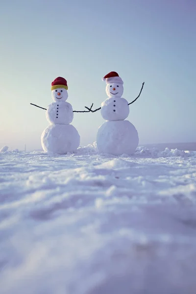 Chapeau de Père Noël en hiver . — Photo