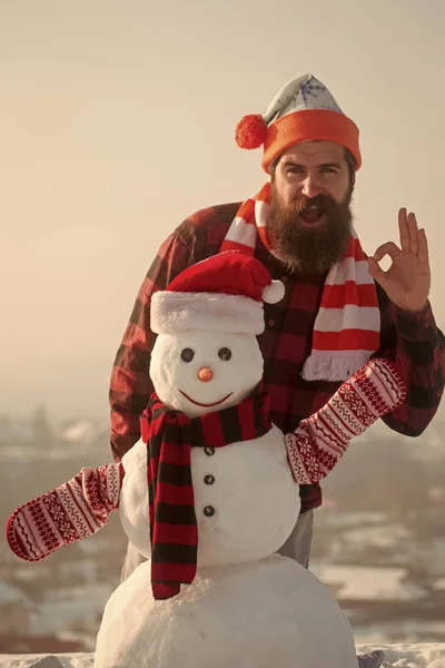 Neues Jahr Kerl, Glück. — Stockfoto