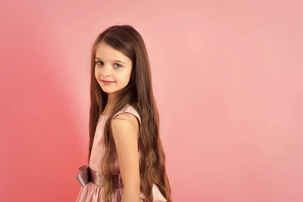 Childhood, look, happiness, hairstyle. — Stock Photo, Image