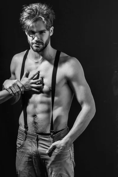 Bello muscoloso sexy uomo — Foto Stock