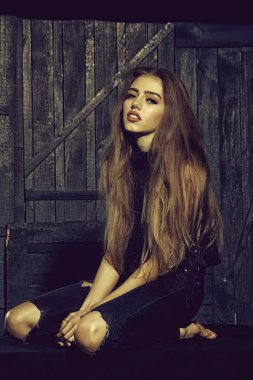 şehvetli genç kadın