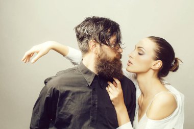 Genç şık seksi çift Studio