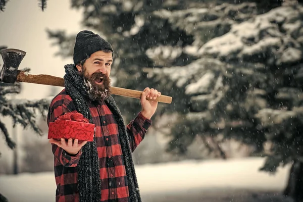 Xmas Yolculuk tutkusu, yürüyüş ve turistik. — Stok fotoğraf