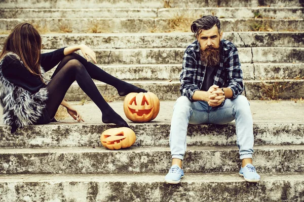 Halloween pari kurpitsa — kuvapankkivalokuva