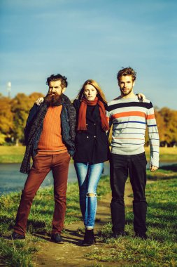 Gençler sonbahar Park