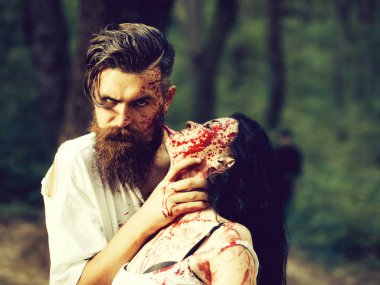 Halloween çift kan ile