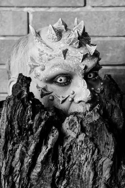 Goblin με κέρατα στο κεφάλι — Φωτογραφία Αρχείου